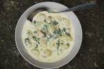 Gnocchi se špenátem a kuřecím masem