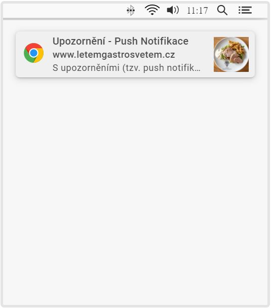 Upozornění, push notifikace na macOS