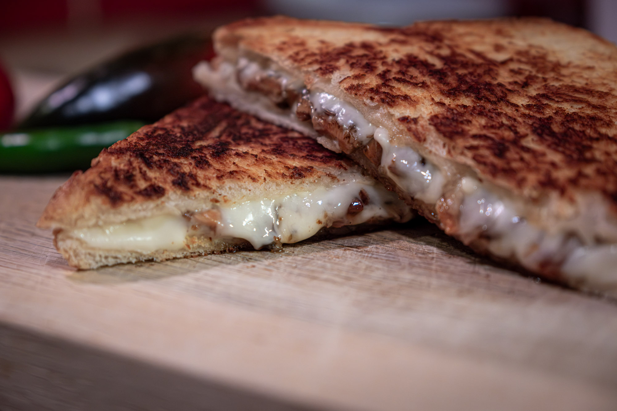Toast s ryzci a sýrem Gouda
