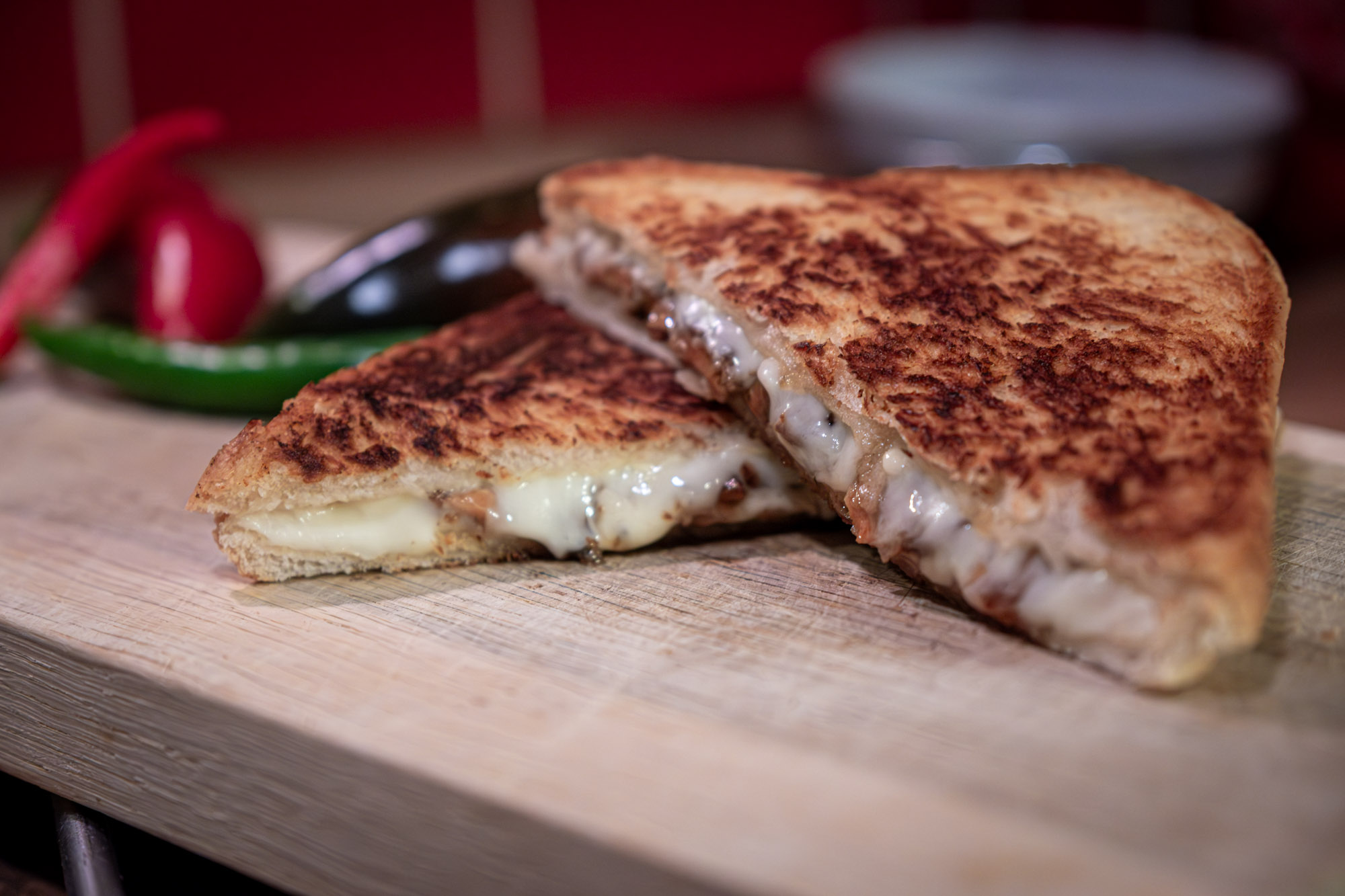 Toast s ryzci a sýrem Gouda