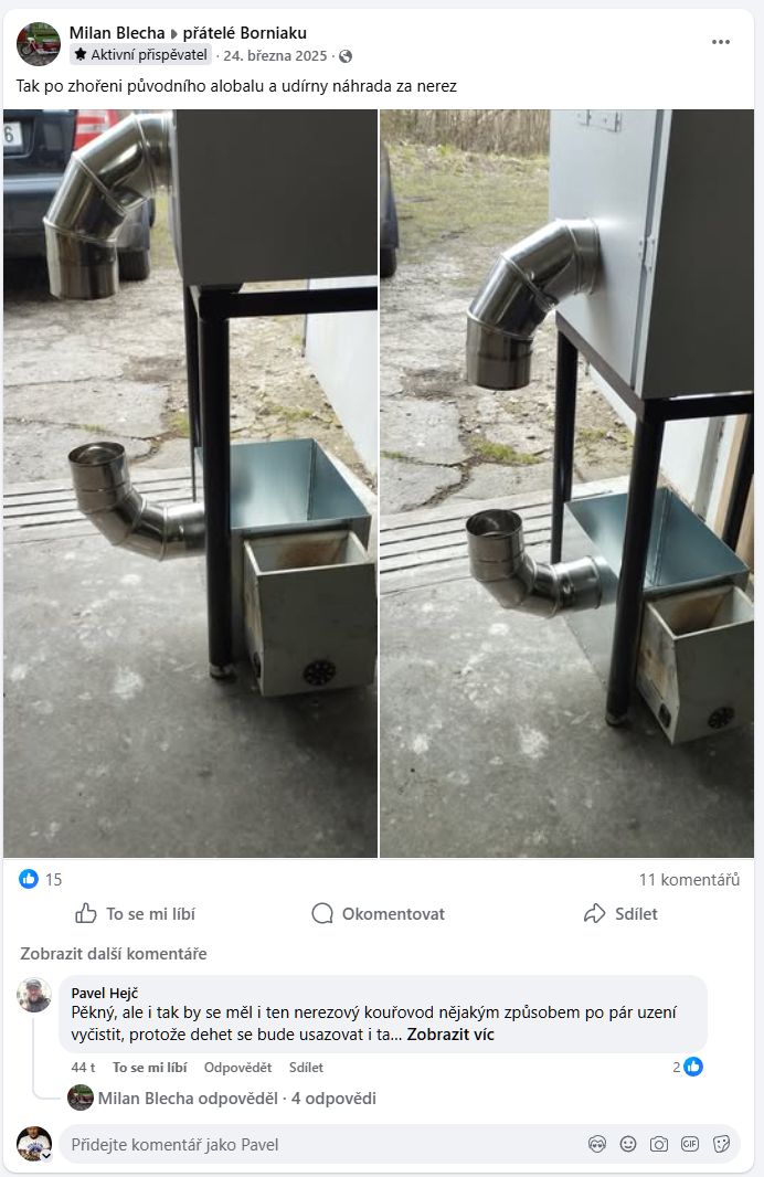 Nový vyrobený ochlazovač kouře